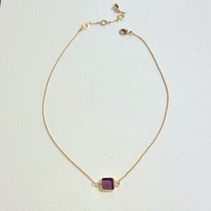 Amethyst Bezel Necklace